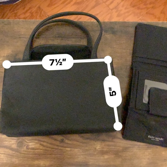 Vintage Kate Spade Black Nylon Handbag with Wallet - Picture 3 of 13